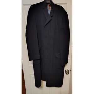 Kuppenheimer Kashara 100% Chinese Cashmere Men's Overcoat Elegant Black Size XL